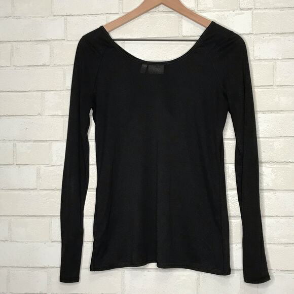 Athleta Top Black Long Sleeve Women’s Small - Picture 3 of 6